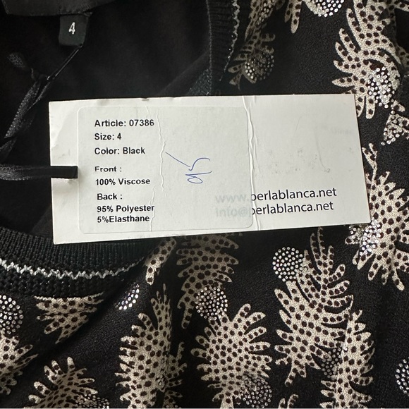 NWT Perla Blanca Knit Midi Dress sz M - Picture 9 of 10